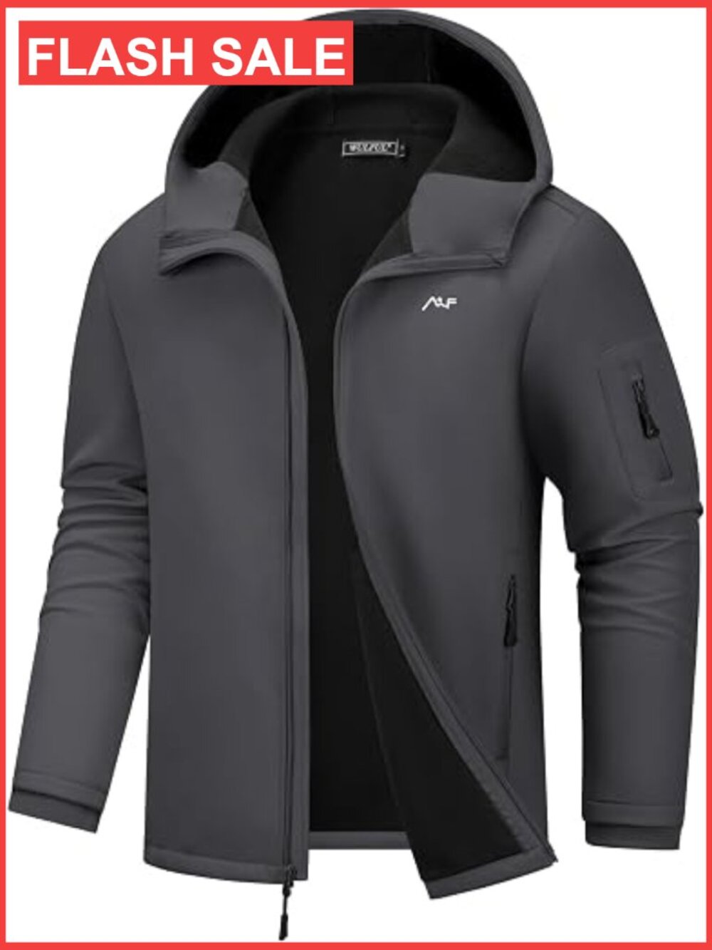 Men's Softshell Jacket Waterproof Windbreaker Fleece Lined Hiking Lightweight